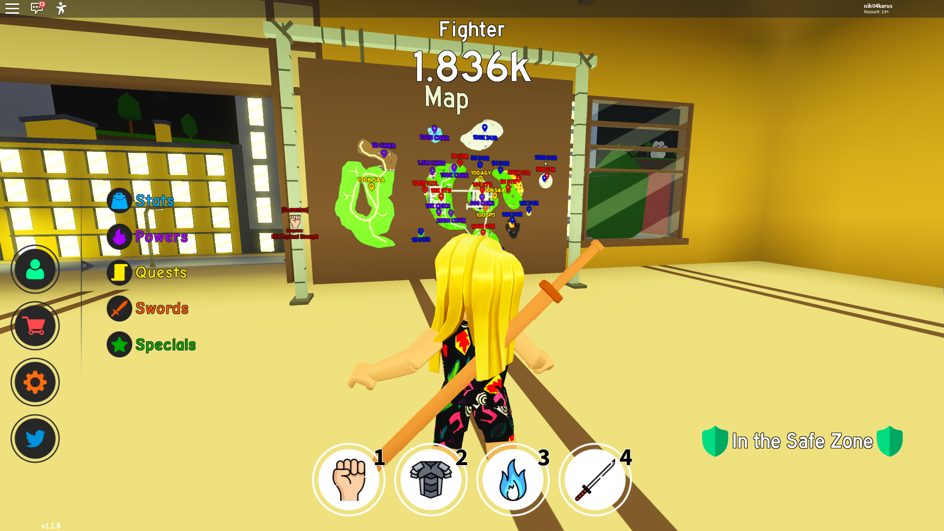 List Of All Anime Fighting Simulator Codes Fan Site - where to train 100k in anime simulator roblox